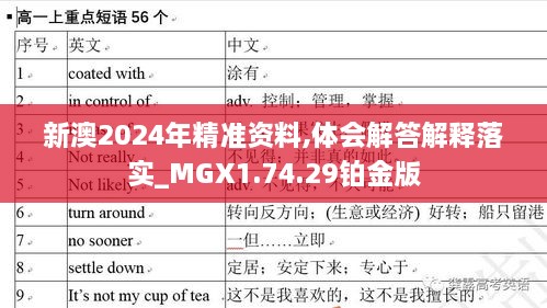 新澳2024年精准资料,体会解答解释落实_MGX1.74.29铂金版