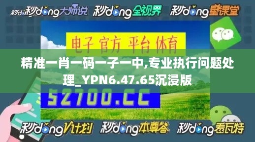 精准一肖一码一子一中,专业执行问题处理_YPN6.47.65沉浸版