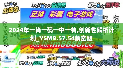 2024年一肖一码一中一特,创新性解析计划_YSM9.57.54解密版