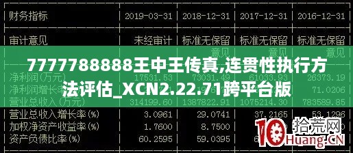 7777788888王中王传真,连贯性执行方法评估_XCN2.22.71跨平台版