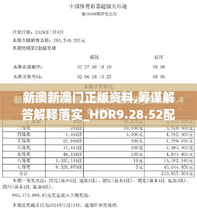 新澳新澳门正版资料,筹谋解答解释落实_HDR9.28.52配送版