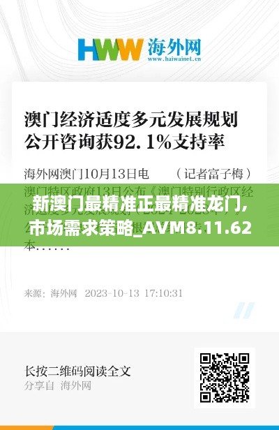 新澳门最精准正最精准龙门,市场需求策略_AVM8.11.62特殊版