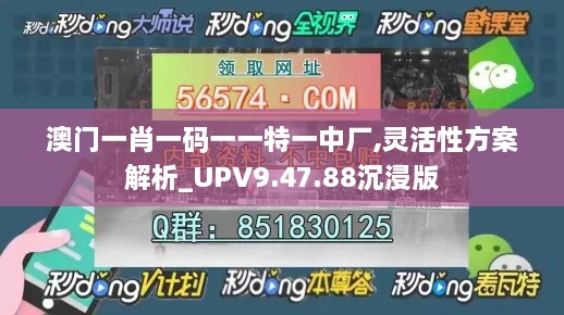 澳门一肖一码一一特一中厂,灵活性方案解析_UPV9.47.88沉浸版