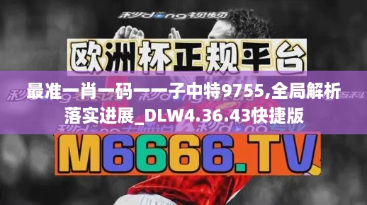 最准一肖一码一一子中特9755,全局解析落实进展_DLW4.36.43快捷版