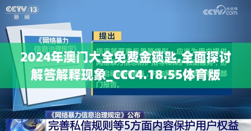 2024年澳门大全免费金锁匙,全面探讨解答解释现象_CCC4.18.55体育版