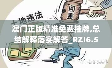 澳门正版精准免费挂牌,总结解释落实解答_RZI6.58.78终身版