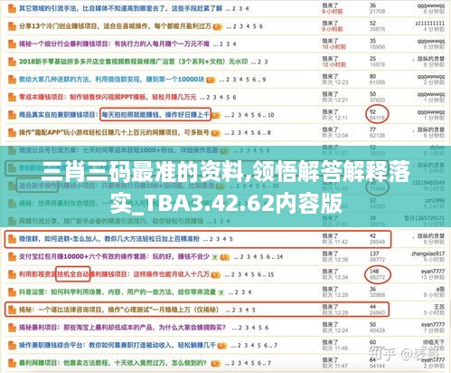 三肖三码最准的资料,领悟解答解释落实_TBA3.42.62内容版