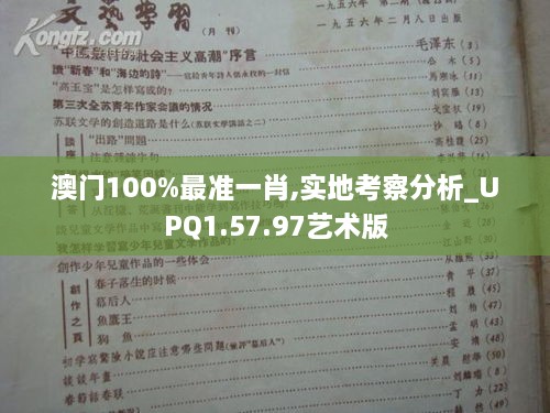 澳门100%最准一肖,实地考察分析_UPQ1.57.97艺术版