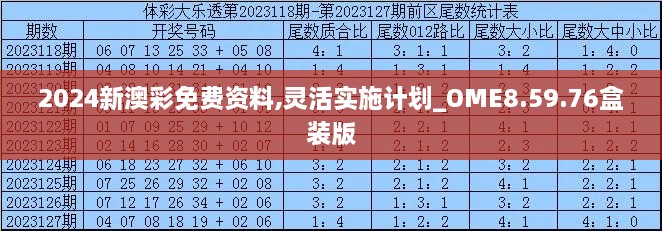 2024新澳彩免费资料,灵活实施计划_OME8.59.76盒装版