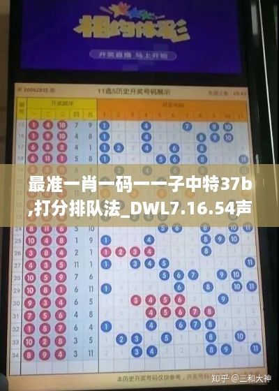 最准一肖一码一一子中特37b,打分排队法_DWL7.16.54声学版