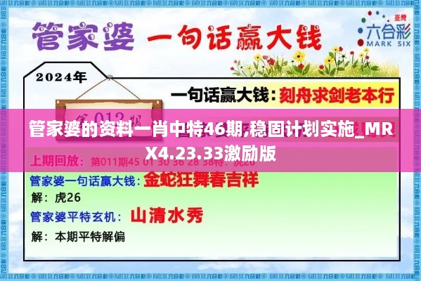 管家婆的资料一肖中特46期,稳固计划实施_MRX4.23.33激励版