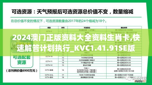 2024澳门正版资料大全资料生肖卡,快速解答计划执行_KVC1.41.91SE版