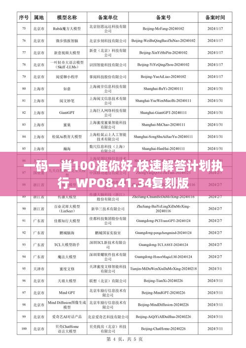 一码一肖100准你好,快速解答计划执行_WPO8.41.34复刻版