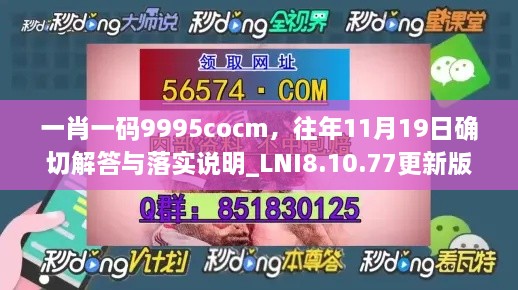 一肖一码9995cocm，往年11月19日确切解答与落实说明_LNI8.10.77更新版