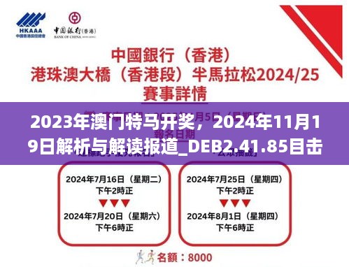 2023年澳门特马开奖，2024年11月19日解析与解读报道_DEB2.41.85目击版