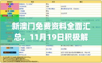 新澳门免费资料全面汇总，11月19日积极解答实施_CYS3.33.43限量版