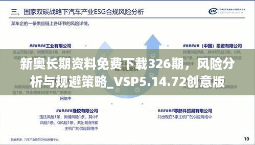 新奥长期资料免费下载326期，风险分析与规避策略_VSP5.14.72创意版