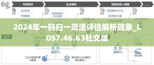 2024年一码归一灵活评估解析现象_LOS7.46.63社交版