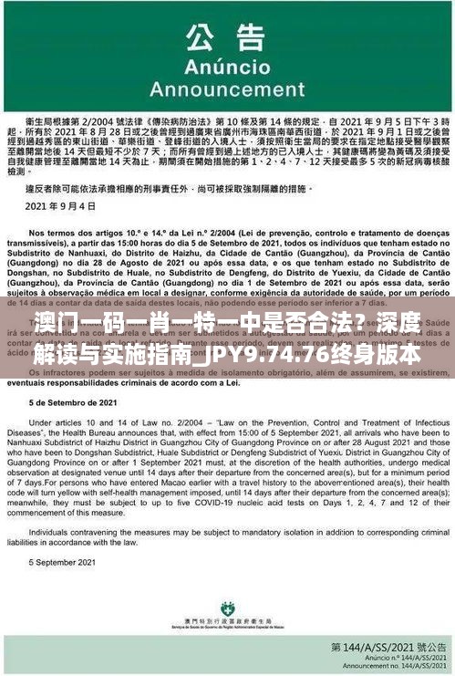 澳门一码一肖一特一中是否合法？深度解读与实施指南_JPY9.74.76终身版本