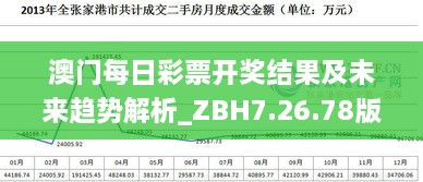 澳门每日彩票开奖结果及未来趋势解析_ZBH7.26.78版本