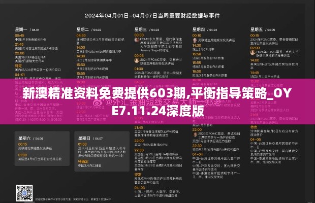 新澳精准资料免费提供603期,平衡指导策略_OYE7.11.24深度版