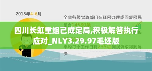 四川长虹重组已成定局,积极解答执行应对_NLY3.29.97毛坯版