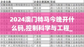 2024澳门特马今晚开什么码,控制科学与工程_OWV1.37.96网红版