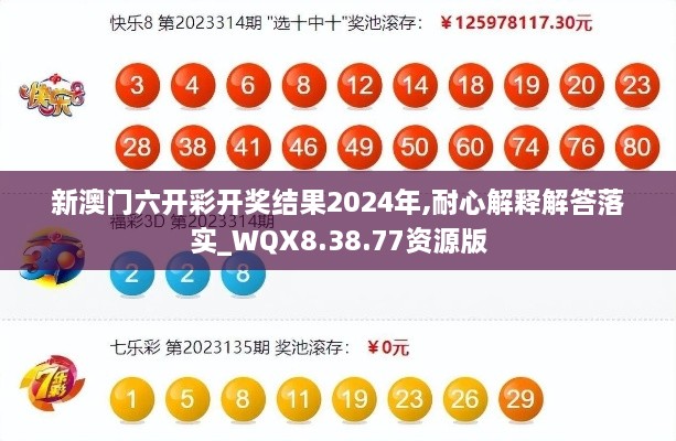 新澳门六开彩开奖结果2024年,耐心解释解答落实_WQX8.38.77资源版