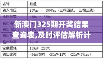 新澳门325期开奖结果查询表,及时评估解析计划_FGG5.33.80适中版