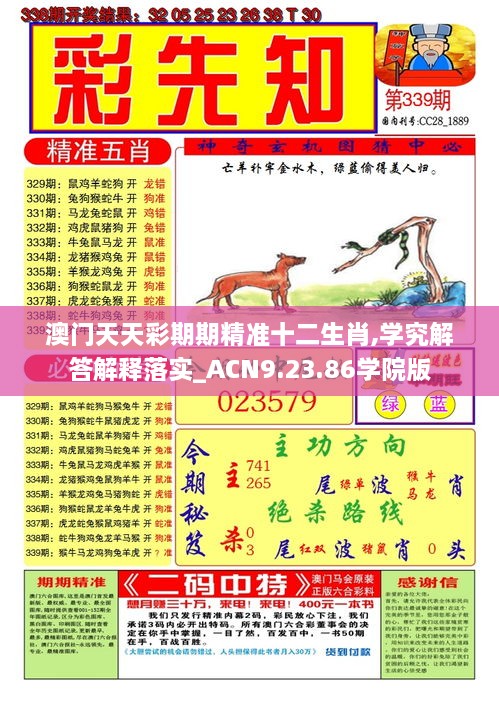 澳门天天彩期期精准十二生肖,学究解答解释落实_ACN9.23.86学院版