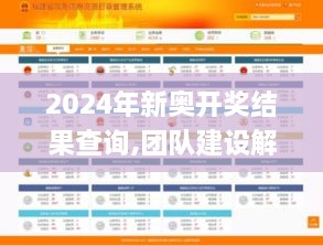 2024年新奥开奖结果查询,团队建设解答落实_ZQT9.11.34多维版