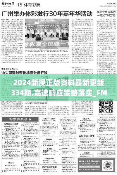 2024新澳正版资料最新更新334期,高速响应策略落实_FMF4.65