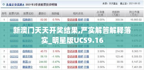 新澳门天天开奖结果,严实解答解释落实_明星版UCS9.16