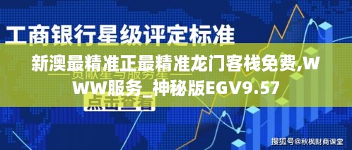 新澳最精准正最精准龙门客栈免费,WWW服务_神秘版EGV9.57