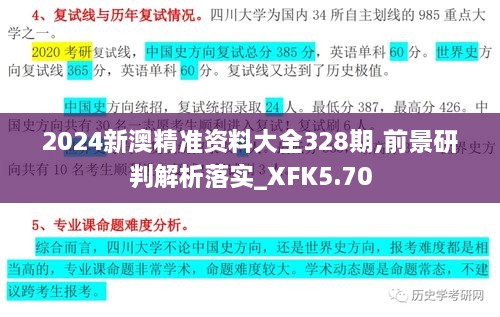 2024新澳精准资料大全328期,前景研判解析落实_XFK5.70