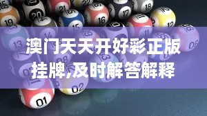 澳门天天开好彩正版挂牌,及时解答解释方案_方便版HAR4.56