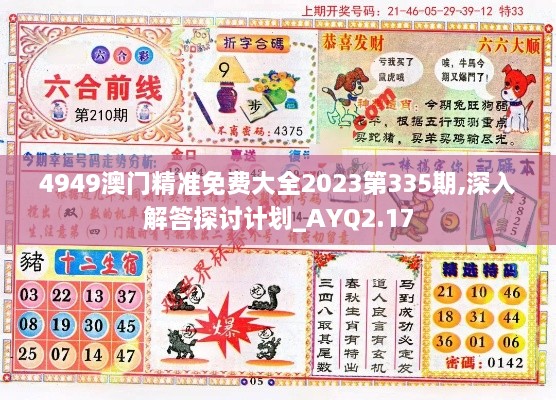 4949澳门精准免费大全2023第335期,深入解答探讨计划_AYQ2.17