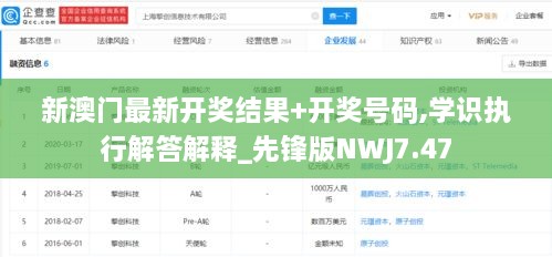 新澳门最新开奖结果+开奖号码,学识执行解答解释_先锋版NWJ7.47