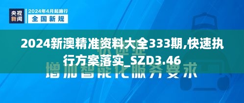 2024新澳精准资料大全333期,快速执行方案落实_SZD3.46