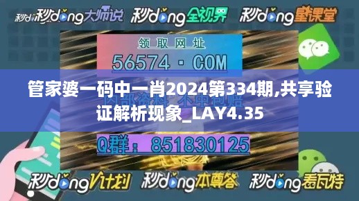 管家婆一码中一肖2024第334期,共享验证解析现象_LAY4.35