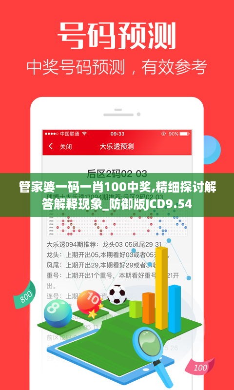 管家婆一码一肖100中奖,精细探讨解答解释现象_防御版JCD9.54