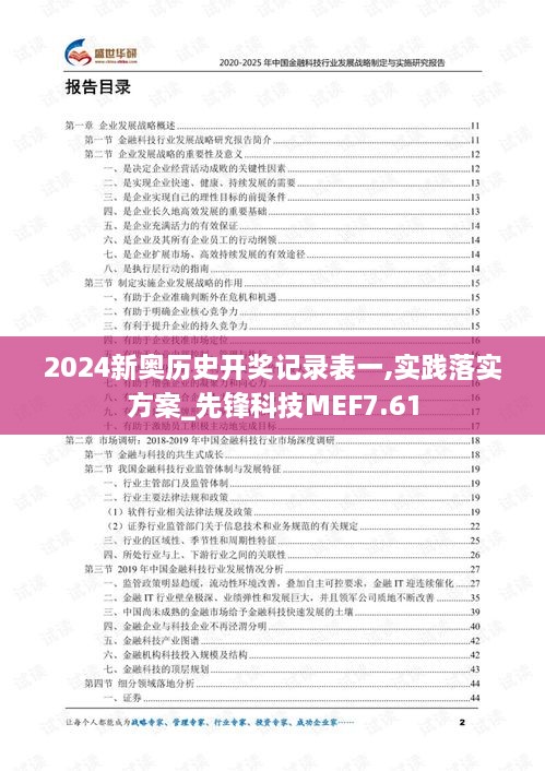 2024新奥历史开奖记录表一,实践落实方案_先锋科技MEF7.61