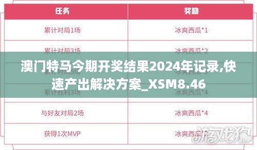 澳门特马今期开奖结果2024年记录,快速产出解决方案_XSM8.46