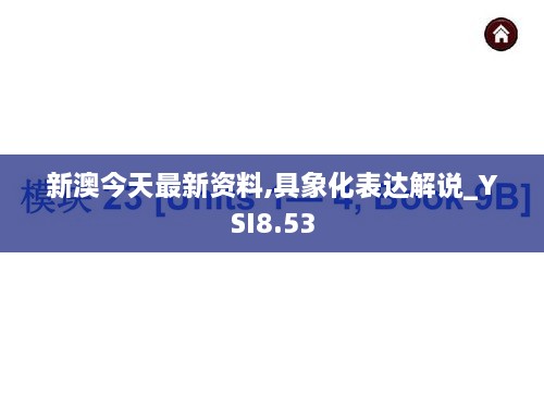 新澳今天最新资料,具象化表达解说_YSI8.53