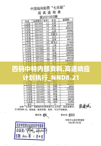 四码中特内部资料,高速响应计划执行_NND8.21