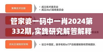 管家婆一码中一肖2024第332期,实践研究解答解释路径_TQP7.34