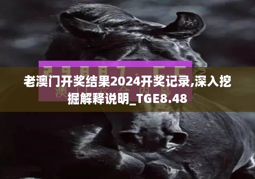 老澳门开奖结果2024开奖记录,深入挖掘解释说明_TGE8.48