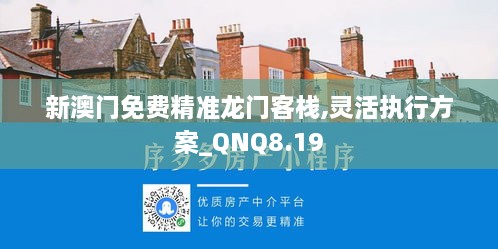 新澳门免费精准龙门客栈,灵活执行方案_QNQ8.19