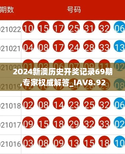 2O24新澳历史开奖记录69期,专家权威解答_IAV8.92