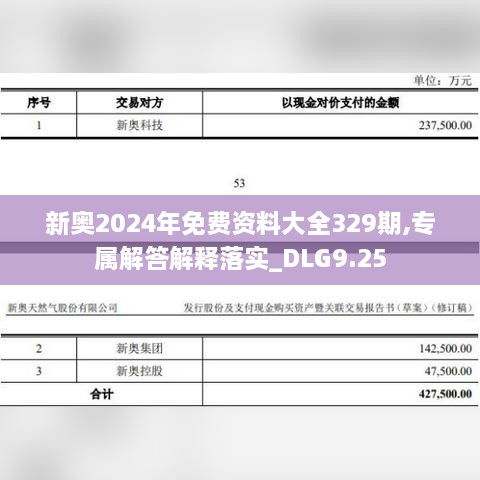 新奥2024年免费资料大全329期,专属解答解释落实_DLG9.25